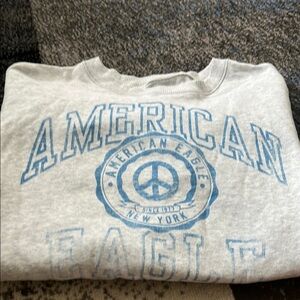 American Eagle Gray and Blue Sweatshirt